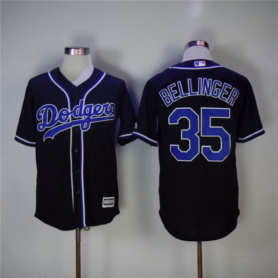 Men Los Angeles Dodgers 35 Cody Bellinger Black Game MLB Jerseys